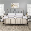 Pemberly Row Antique Metal Pipe King Size Bed in Bronze