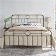 Pemberly Row Antique Metal Pipe King Size Bed in Bronze