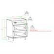Pemberly Row 2-Drawer Bedroom Nightstand with USB in Birch (Set of 2)