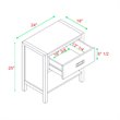 Pemberly Row 1-Drawer Classic Solid Wood Bedroom Nightstand Set in Walnut