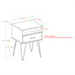 Pemberly Row Modern Metal Hairpin Leg 1-Drawer End Table Set in Slate Gray