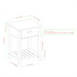 Pemberly Row Country Farmhouse Single Drawer End Table Set in Gray Wash