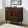 Pemberly Row Contemporary Engineered Wood Color Pop Accent Cabinet in Walnut
