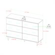 Pemberly Row Modern Wood 6-Drawer Dresser in Dark Walnut