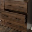 Pemberly Row Modern Wood 6-Drawer Dresser in Dark Walnut