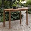 Pemberly Row Contemporary Solid Acacia Wood Counter Height Table in Brown