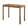 Pemberly Row Contemporary Solid Acacia Wood Counter Height Table in Brown