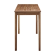 Pemberly Row Contemporary Solid Acacia Wood Counter Height Table in Brown