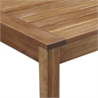 Pemberly Row Contemporary Solid Acacia Wood Counter Height Table in Brown