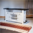 Pemberley Row Wood Espresso Bar Unit Rectangular Adjustable Storage 78