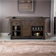 Pemberley Row Mahogany Cherry Bar Unit Rectangular Expandable 80