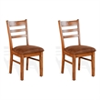 Pemberley Row Wood Rustic Oak Ladderback Chair Cushion Seat 37