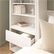 Pemberly Row Murphy Wall Bed Side Cabinet with Pullout Nightstand Ivory Oak