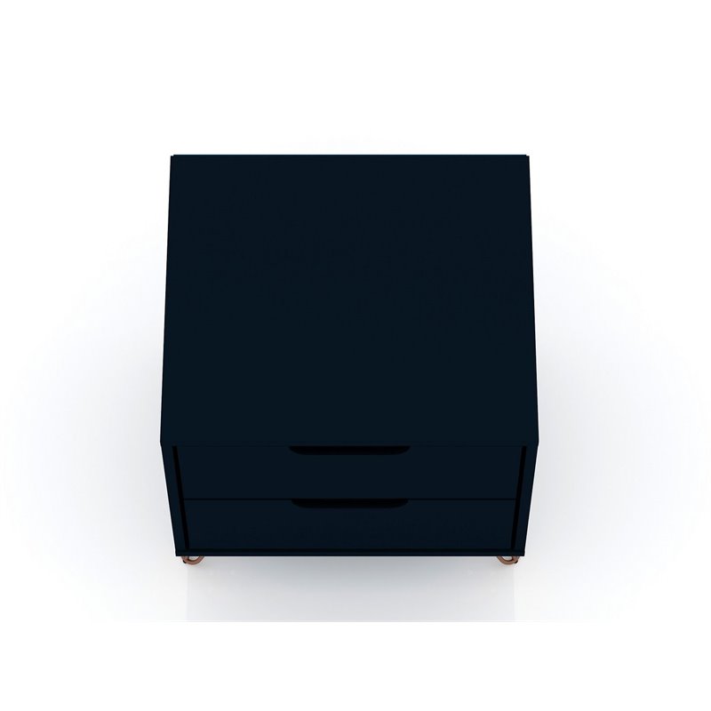 Pemberly Row 2-Drawer Contemporary Wood Nightstand in Blue (Set of 2)