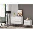 Pemberly Row 3 & 2-Drawer Mid-Century Wood Dresser and Nightstand in White