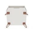 Pemberly Row 1-Drawer Mid-Century Engineered Wood Nightstand in Off White