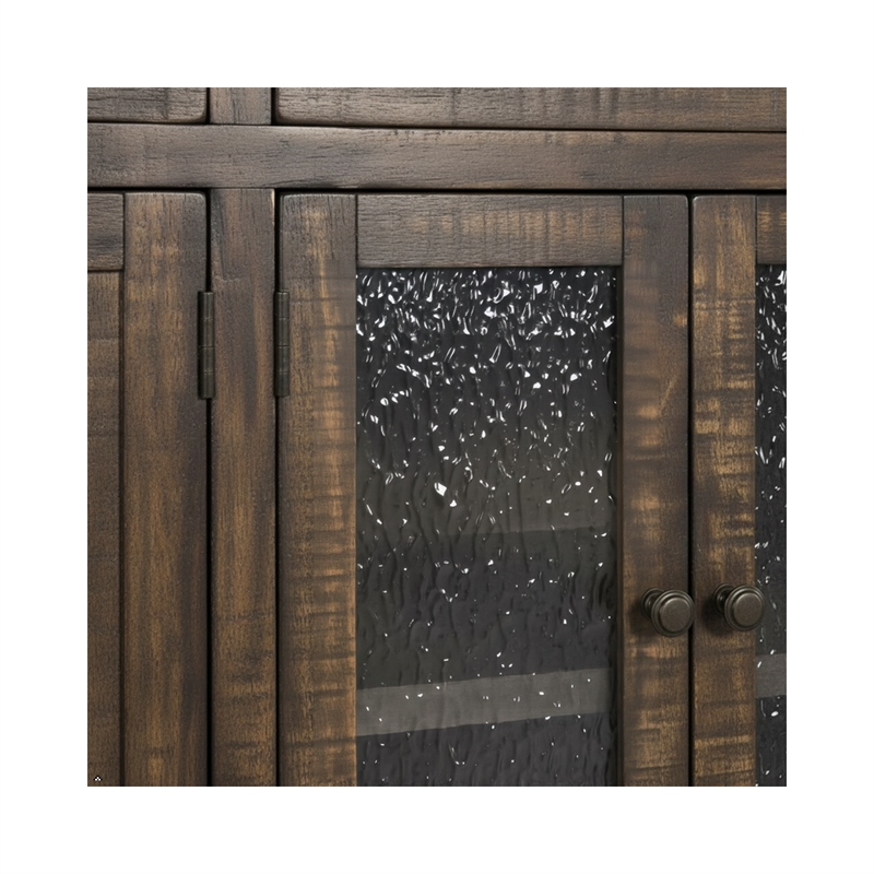Pemberley Row Mahogany Tobacco Leaf Buffet Rectangular LED Lighting 80