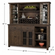 Pemberley Row Mahogany Tobacco Leaf Buffet Rectangular LED Lighting 80