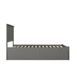 Pemberly Row King Wood Platform Bed with Footboard & Storage Drawers in Grey
