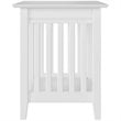 Pemberly Row Charger Printer Stand made of Wood in White Finish