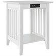 Pemberly Row Charger Printer Stand made of Wood in White Finish