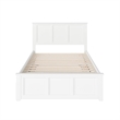 Pemberly Row Full Platform Bed with Matching Footboard and Full Trundle in White