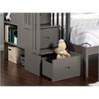 Pemberly Row Twin over Full Bunk Bed of Wood with Trundle in Gray