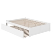 Pemberley Row Solid Wood White Queen Bed with Trundle Rectangular 82.5
