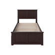 Pemberly Row Twin XL Platform Bed with Matching Footboard & Trundle in Espresso