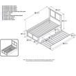 Pemberly Row Twin XL Platform Bed with Matching Footboard & Trundle in Espresso