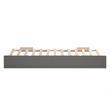 Pemberly Row Contemporary Solid Wood Twin XL Trundle in Gray