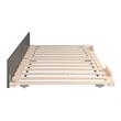 Pemberly Row Contemporary Solid Wood Twin XL Trundle in Gray