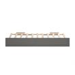 Pemberly Row Contemporary Solid Wood Twin Panel Trundle Bed in Gray