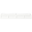 Pemberly Row Transitional Solid Wood Twin-Full Bed Drawer in White (Set of 2)