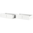 Pemberly Row Transitional Solid Wood Twin-Full Bed Drawer in White (Set of 2)