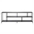 Pemberley Row Wood Metal Black TV Stand Rectangular Easy Assembly 70