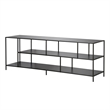 Pemberley Row Wood Metal Black TV Stand Rectangular Easy Assembly 70