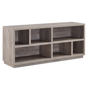 Pemberly Row Modern Wood TV Stand for TVs up to 58&quot in Gray Oak