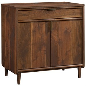 Pemberley Row Engineered Wood Walnut Storage Cabinet Rectangular Adjustable Shelf 30.28&quotH x 29.53&quotW x 18.51&quotD
