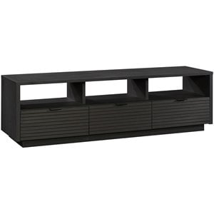 Pemberly Row Modern Engineered Wood TV Stand for TVs up to 70&quot in Raven Oak