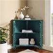 Pemberley Row MDF Dark Teal Corner Cabinet Rectangular Adjustable Shelf 30