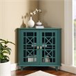 Pemberley Row MDF Dark Teal Corner Cabinet Rectangular Adjustable Shelf 30