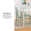 Pemberly Row 5-Piece Modern Wood Dining Set in White and Gray
