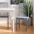 Pemberly Row 5-Piece Modern Wood Dining Set in White and Gray