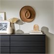 Pemberly Row Modern Grooved Panel 6-Drawer Wood Bedroom Dresser in Black