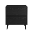Pemberley Row Solid Wood Black Accent Cabinet Rectangular Rattan Detailing 32