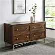 Pemberley Row MDF Dark Walnut Double Dresser Rectangular Modern Glam 56