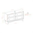 Pemberley Row MDF Dark Walnut Double Dresser Rectangular Modern Glam 56