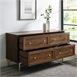 Pemberley Row MDF Dark Walnut Double Dresser Rectangular Modern Glam 56
