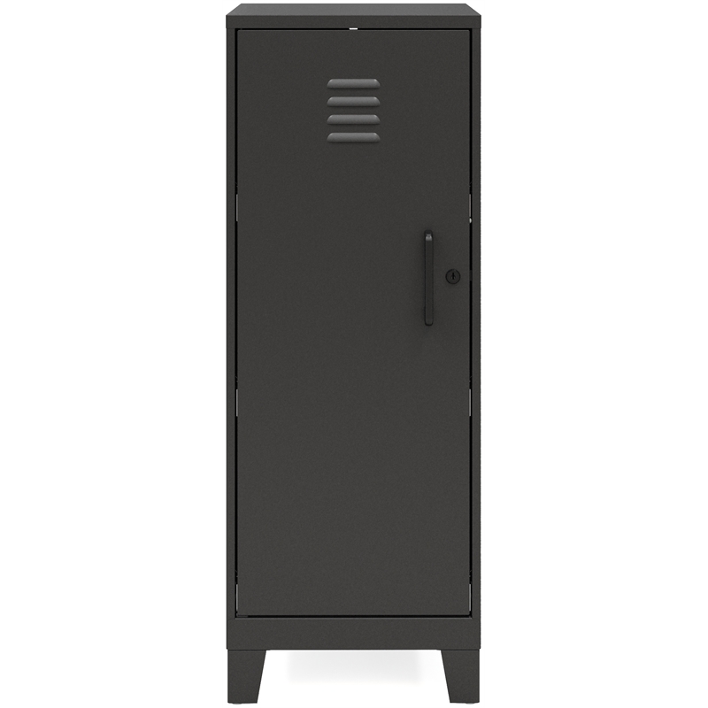 Pemberley Row Metal Black Storage Locker Cabinet 3 Shelves 41.75